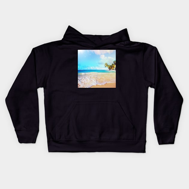 Summer Hawaii Beach Kids Hoodie by StylishPrinting